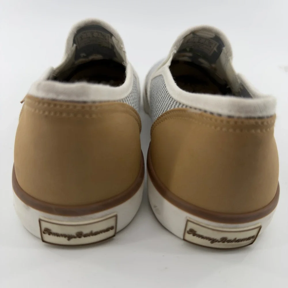 Tommy Bahama‎ Womens Blue White Striped Slip On Sneakers Size 8